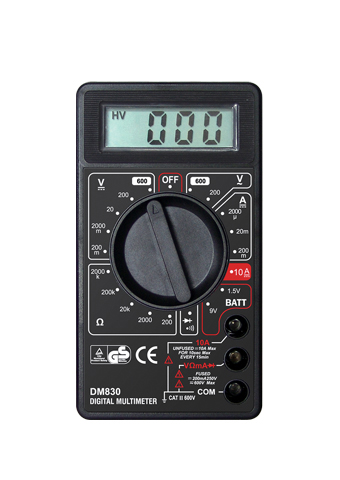 Picture of DM830, GS marking, DIGITAL MULTIMETER