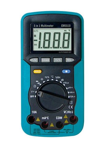 Picture of EM5510, ETL marking, 5 IN 1 AUTORANGING DIGITAL MULTIMETER